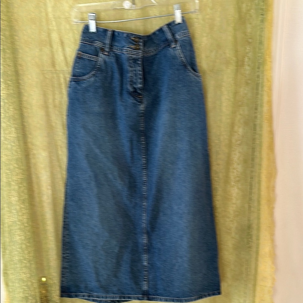 Christopher & Banks A-Line Denim Skirt